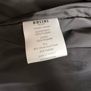 最高級13万※EU製プレミアムダウン★イタリア・ミラノ発*BOLINI*ブラックライン※designer・超防寒・ダウンジャケット ・46/M※艶黒の画像6