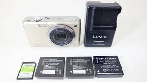 Panasonic コンパクトデジタルカメラ LUMIX DMC-FX100 1220万画素 ミラージュゴールド 社外バッテリー3個＆純正充電器付き 動作品！