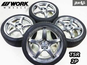 *WORK Work EMOTION T5R 2P wheel 19 -inch 8J +45 PCD114.3 5H GTS color 4ps.@ old age style tire attaching Silvia Skyline Impreza 