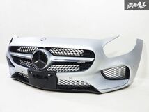 メルセデスベンツ 純正 C190 GT AMG 前期 フロント バンパー シルバー系 グリル付き A190 885 0265 即納_画像3