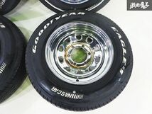 ●DAYTONA デイトナ 15インチ 6穴 PCD139.7 メッキ 鉄チン ホイール 2022年 グッドイヤー 195/80R15 タイヤ 4本 ハイエース キャラバン_画像2