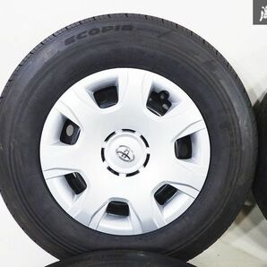 新車外し!! ●トヨタ 純正 200系 ハイエース 6型 15インチ 6J ＋35 6穴 PCD139.7 ホイール ブリジストン 2022年 195/80R15 タイヤ 4本の画像5