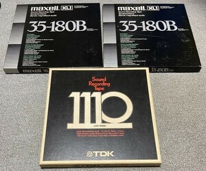 KB1285【3点セット】オープンリールテープ maxell maxell 35-180B XLI 2点・TEAC ティアック 1点 使用済み 中古
