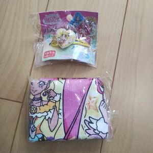 プリキュア　ミニハンドタオル＆ヘアゴム　セット