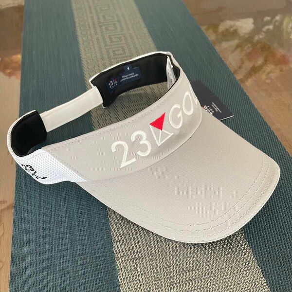 新品未使用 23区 ゴルフ サンバイザー グレー キャップ フリーサイズ オンワード ファッション メンズ レディース 帽子