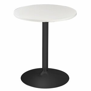 【新品】カフェテーブル 丸型 CT-F60R ホワイト 黒脚 幅60cm ダイニングテーブル 机