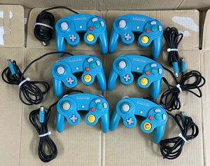 NINTENDO ニンテンドー DOL-003 GAMECUBE コントローラー エメラルドブルー 6点まとめ