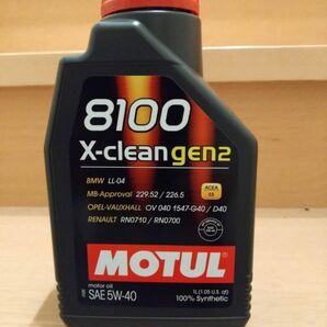 MOTUL モチュール 8100 X-clean gen2 5w40 1L エックス クリーン ジェン２ 正規品の画像1