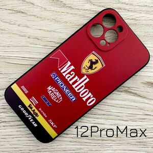 マールボロ フェラーリ iPhone 12 Pro Max ケース F1 Ferrari マルボロ プロスト アレジ シューマッハ スマホ