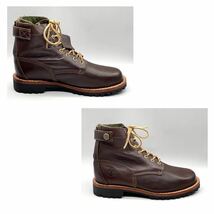 TIMBERLAND × WOOLRICH (ティンバーランド×ウールリッチ) コラボ ワークブーツ レースアップ バックジップ レザー ブラウン US9 27cm USA_画像7