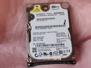 チェック済： WesternDigital ATA　250G 2.5inch HD