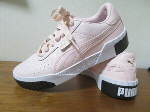 美品PUMA 春色薄ピンク　厚底レザースニーカー24.5㎝　プーマ