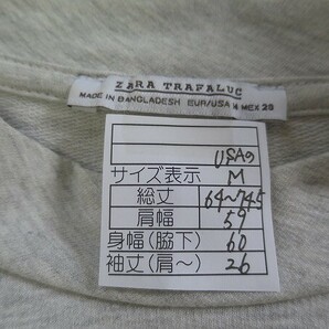 ザラ ZARA トラフィック ゆったりカットソー USAのM 霜降りグレーの画像4