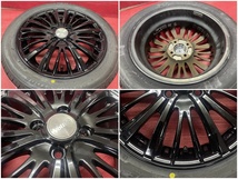 タイヤホイール4本 新品 165/55R15 中古 15×4.5J 45 100 4H ブリヂストン ネクストリー 22年 黒塗装 軽自動車 145/80R13 155/65R14 互換_画像2