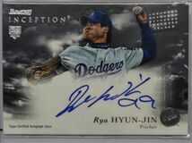 柳賢振 Hyun-Jin Ryu 2013 Bowman Inception Auto 直筆サイン RC_画像1