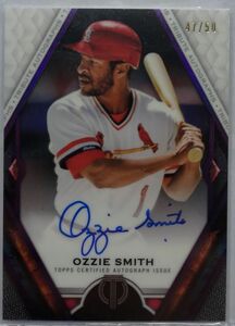 Ozzie Smith 2021 Topps Tribute Purple Auto 直筆サイン /50