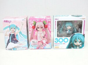 jz30■美品◆初音ミク◆フィギュア◆3点まとめて◆春服 ver.◆桜ミク2022 ぬーどるストッパーフィギュア◆ねんどろいど 初音ミク 2.0