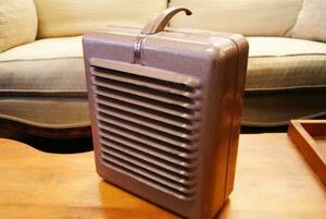 50s american Vintage electric fan heater in dust real actual work goods 