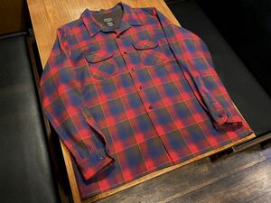 新品 定価約3万 希少サイズ pendleton ウール ボードシャツ XXL 赤 オンブレ チェック ペンドルトン USA アメリカ 長袖シャツ ビッグサイズ