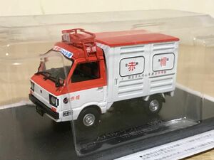 送料無料　1/43 スバル サンバー　赤帽仕様　ミニカー　SUBARU SAMBAR 1982 軽トラック