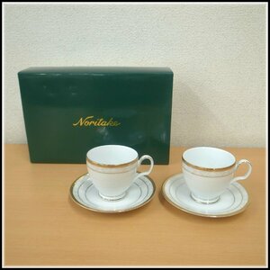 1193T　Noritake ノリタケ　HAMPSHIRE GOLD ハンプシャーゴールド　コーヒー・ティー碗皿ペアセット　P91988/4335　未使用品