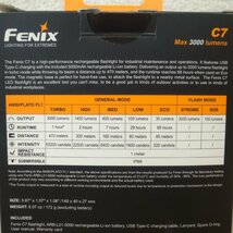 1円～ FENIX C7 充電式 LEDライト 3000ルーメン 未使用品_画像4