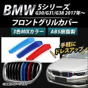 フロントグリルカバー BMW-FGC-5S30 入数：1セット(3個) BMW 5シリーズ G30/G31/G38 2017年～ 3色 Mカラー AP-☆