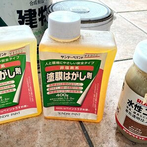 100円 大量 油性つや有 建物用 ツヤ有り多用途 強力サビ止め 水性外板用ステイン 塗膜はがし剤 コンクリボンド ジャンク 長期保管 (節) 55の画像8