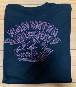 MAN WITH A MISSION LOGO Tシャツ　　　　　　　　　　(キラキラお星様 ver)　ピンクラメ　おまけ有