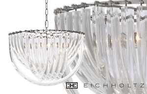 未使用品　オランダ アイホールツ/EICHHOLTZ社 「Chandelier Murano 50 cm」 4灯シャンデリア 約35万 　　天井照明/演出照明