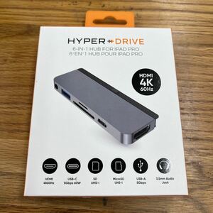 098s 【未開封】HYPER ハイパー HyperDrive 6-in-1 USB-C Hub for iPad スペースグレイ HP16177