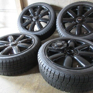 冬用+稀少,外車用set!! BMW ミニ MINI 純正 (17x7+48 4H/100) バリ溝(YOKOHAMA iG70/2021) 205/45R17 純正戻し 格安売切り!! 流用にも!! の画像1