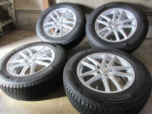 冬用+ブリヂストン製set!! ECOFORME (17x7+45 5H/114,3) バリ溝(ブリヂストン DM-V3) 225/65R17 ハリアー RAV4 LEXUS RX NX エクストレイル