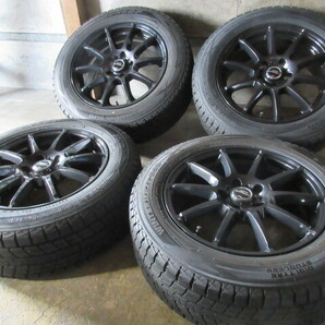 冬用set!! A-TECH SCHNEIDER (黒) (17x7+38 5H/114,3) バリ溝(DL SJ8) 225/60R17 30系 アルファード ヴェルファイア エクストレイル 他にもの画像1