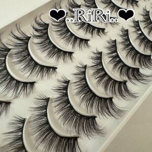 fu...3D mink eyelashes extensions 10 pair pack 