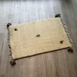 高級手結び絨毯 GABBEH ギャッベ 60×90cm ウール 玄関マット おしゃれ カーペット 絨毯 ハンドノット ギャベ ラグ 段通 キリム 95