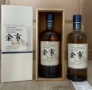 2本セット 新宿伊勢丹購入 未開封 NIKKA whisky ニッカ 余市 シングルモルト ウイスキー 700ml 化粧箱付 ノンエイジ ノンヴィンテージ 竹鶴