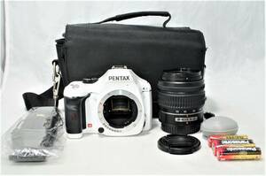 ★バッグ付美品★ ペンタックス PENTAX デジタル一眼レフカメラ K-x レンズキット ホワイト ■ M-04MR24-1762