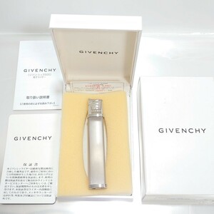 未使用 ジバンシィ 電子 ガスライター シルバーカラー ケース付 ロゴ ジバンシー GIVENCHY 保証書付き