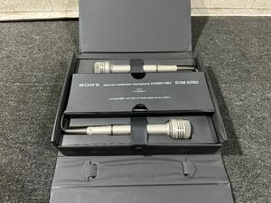 4●〇 SONY electret condenser microphone STEREO SET ECM-2250 ヴィンテージ マイク / ソニー 〇●