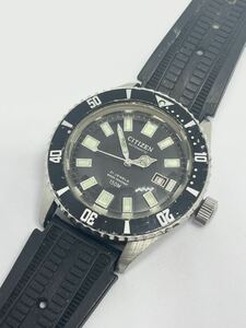 CITIZEN シチズン チャレンジダイバー 4-600851 Y 62-6198 メンズ腕時計 AT 自動巻き 21石 ヴィンテージ自動巻き 黒文字盤 150M