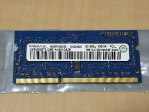 RAMAXEL ノートPC用メモリ　DDＲ3L 1600（4GBx１枚）低電圧　１円スタート ①