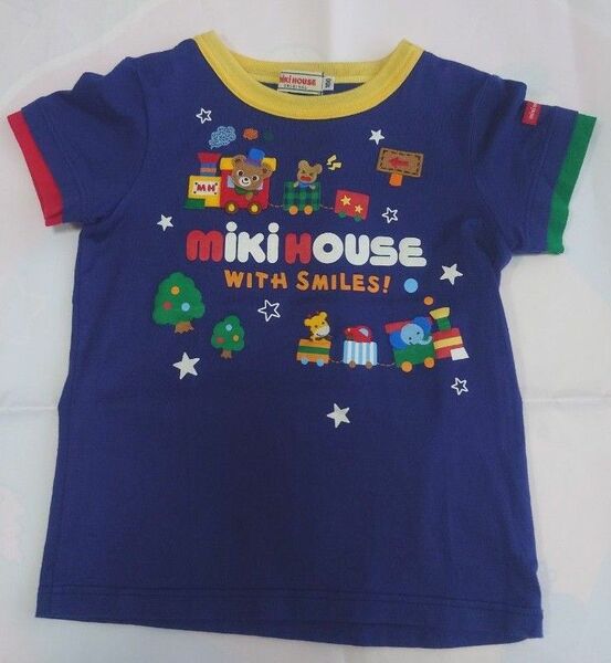 中古 ミキハウス プッチー きしゃ 100 Tシャツmikihouse