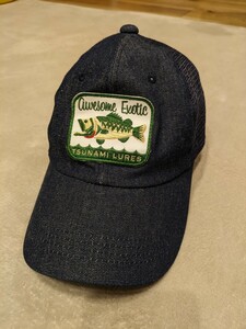 津波ルアーズ　　デニムメッシュキャップ 帽子 CAP　道楽Dowluck