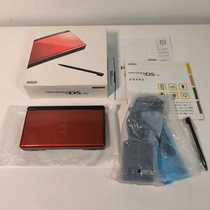 ニンテンドーDSLite 本体 クリムゾンブラック 内箱付き 完品 ACアダプター 美品 DSライト DSLITE 動作可 任天堂