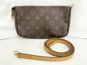 3K040 LOUIS VUITTON ルイヴィトン LV モノグラム ポシェット アクセソワール ロングショルダー付属 ショルダーバッグ ポーチ