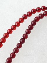 3K036 琥珀 コハクネックレス ソメ赤 クラスプ プラスチック留具 ペンダント ネックレス 50cm_画像3