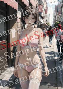 【一点物】 or33 オリジナルイラスト 女子高生 A4ポスター 高画質 光沢紙 同人 コスプレ グラビア セクシー 美女 特殊印刷 アート 美少女