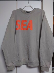 WIND AND SEA Sea Crew neck ウィンダンシー シークルーネック スウェット トレーナー Stone Mandarine WDS-O-SEA-23-Q2-CS-01 Lサイズ