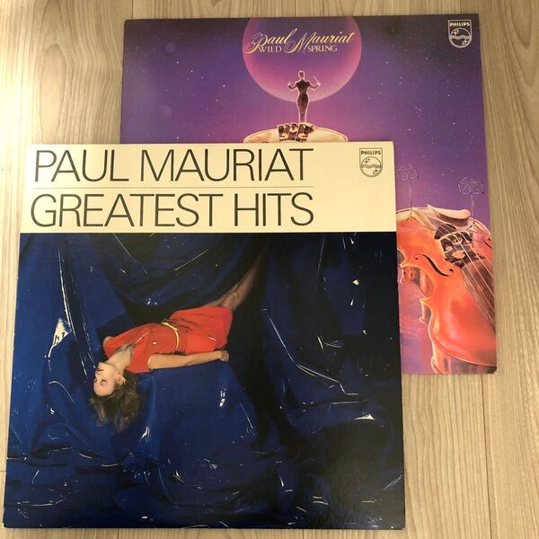 ポールモーリア レコード2種 Greatest Hits(レコード2枚組) Wild Spring Paul Mauriat